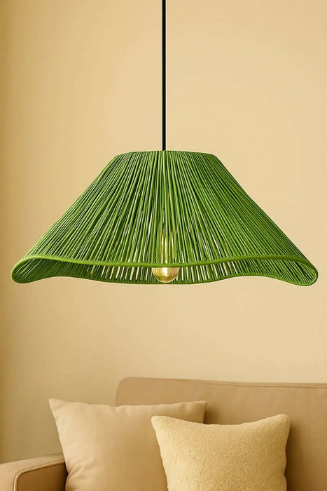 Opviq Lámpara de Araña de Macramé Greenfav Verde Opviq Lámpara de Araña de Macramé Greenfav Verde